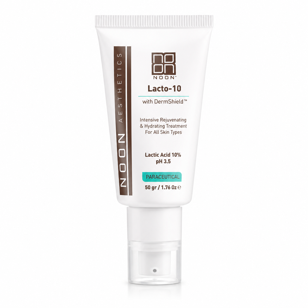 Lacto-10 whitening treatment tube with white squeeze cap