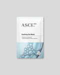 ASCE plus Soothing Gel Mask pouch with blue bubble illustration